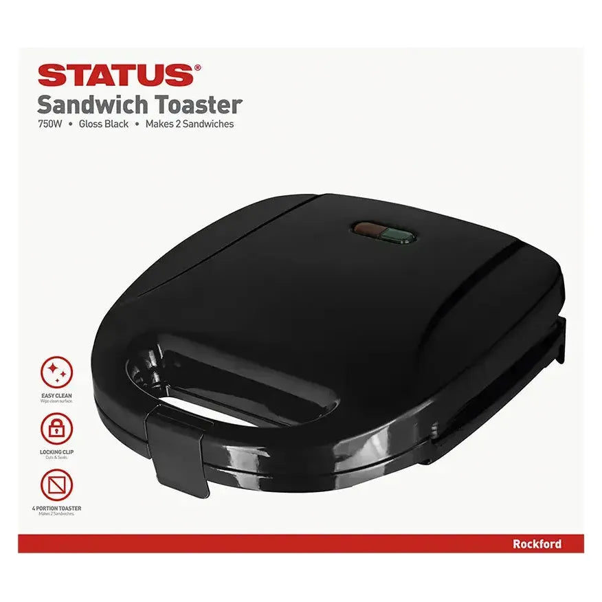 Status Sandwich Toaster 750w Gloss Black