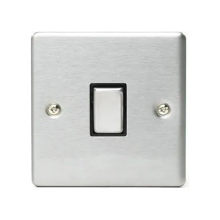 Status Stainless Steel 1 Gang 2 Way Light Switch
