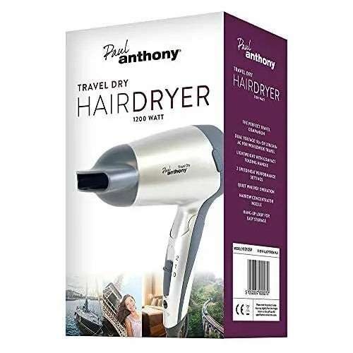 Travel Hair Dryer 1200w - Paul Anthony