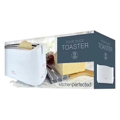White 4 Slice Toaster - Kitchen Perfected