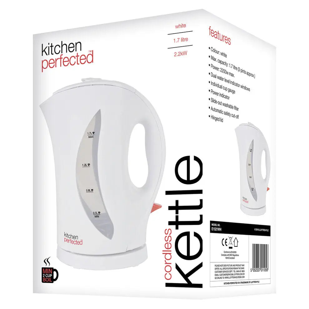 White Kettle 1.7L - Kitchen Perfected