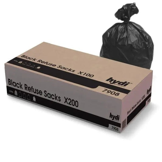 Black Refuse Sacks Hydi - Box of 200