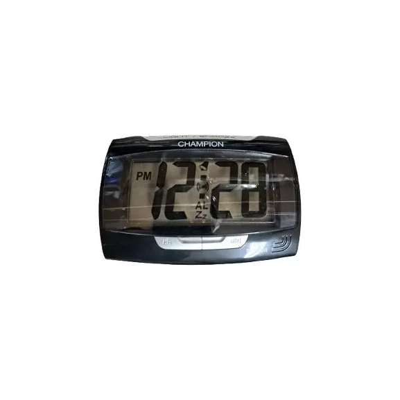 Champion Light Sensor Clock Black