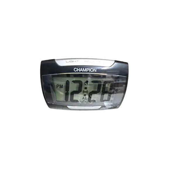 Champion Light Sensor Clock Black