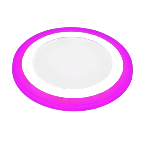 12+4W Pink Edge Lit LED Surface Panel Light 6500K