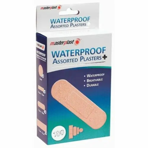 Assorted Water Proof Plasters 100 Pack - Box of 12