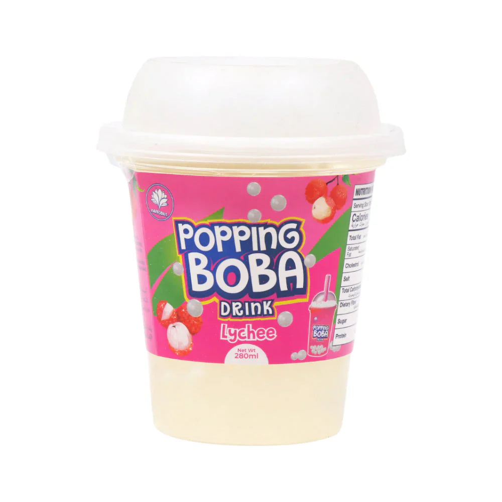 24 x Popping Boba Drink Lychee 280ml