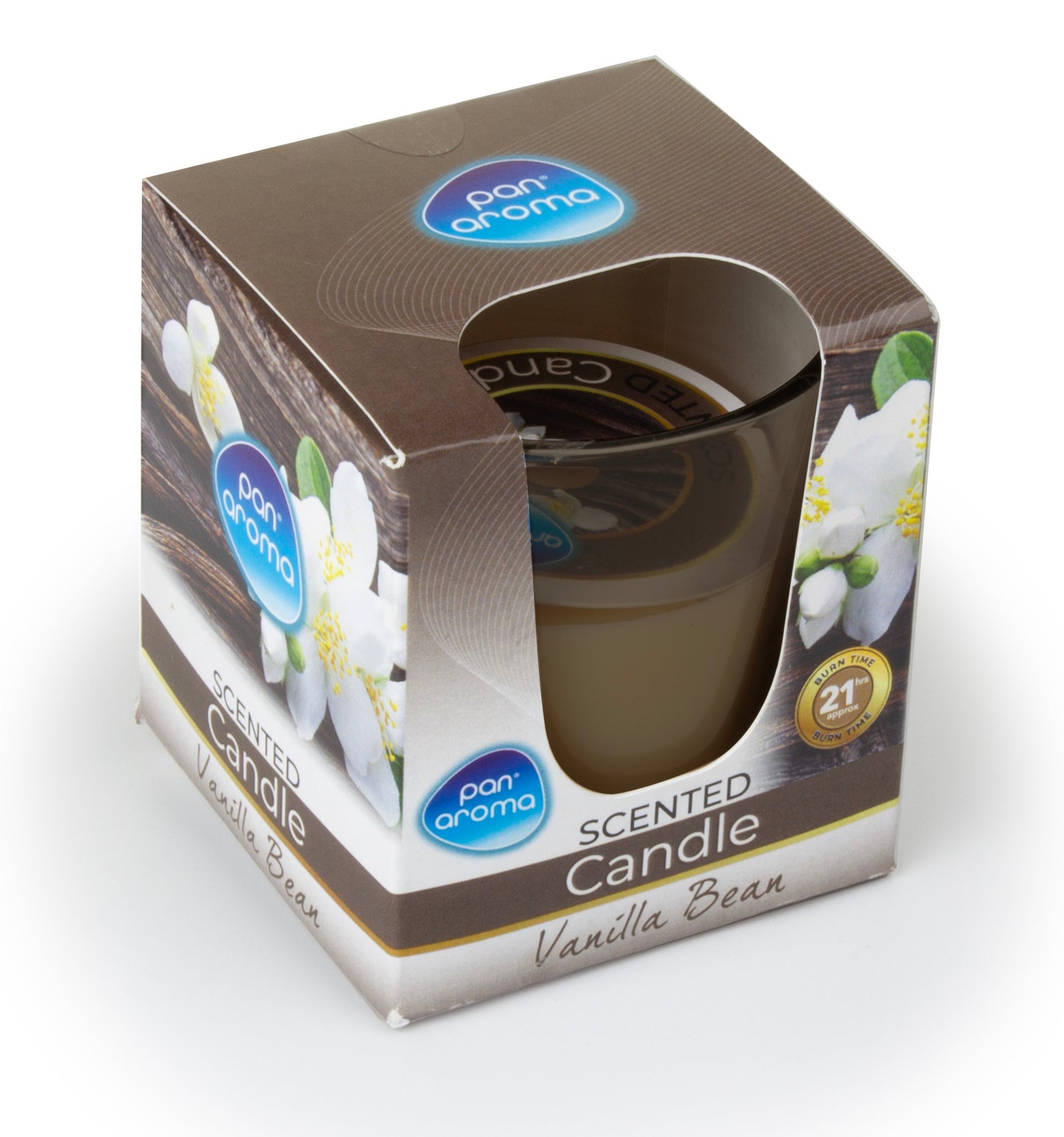 Colour Glass Candle Vanilla Bean