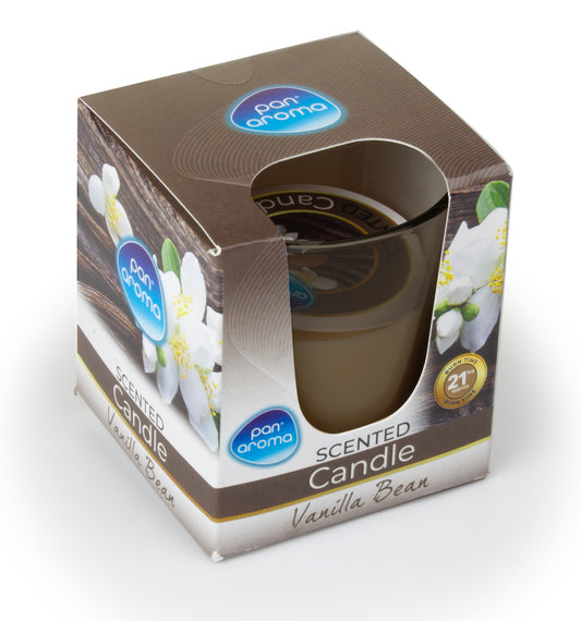 Colour Glass Candle Vanilla Bean