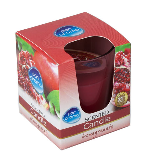 Colour Glass Candle Pomegranate