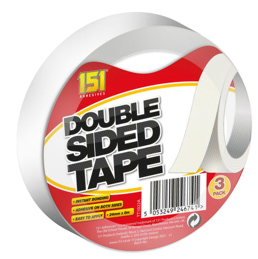 Double Sided Tape 3pk 8 Meters