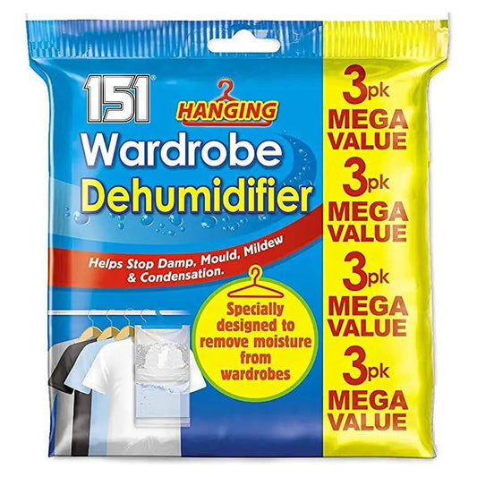 Hanging Dehumidifier 3 pack 180g - Box of 12