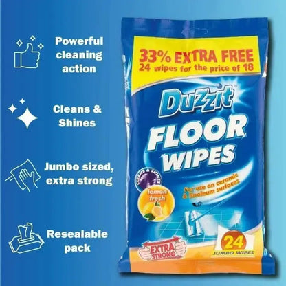 Jumbo Floor Wipes 24 pack Lemon Scented