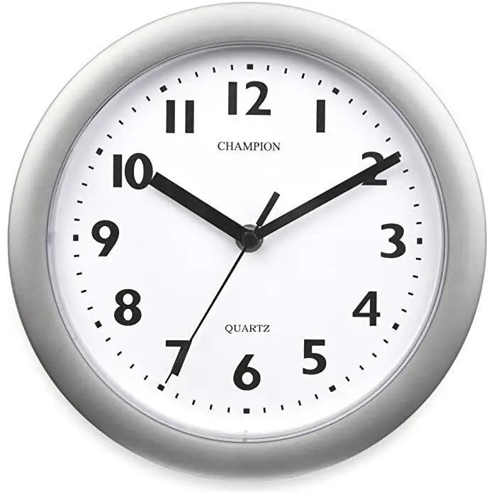 Champion Wall Clock Silver