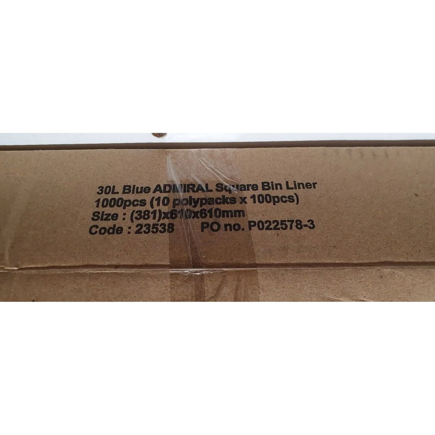 Bin Liners 30L Square - Box of 1000