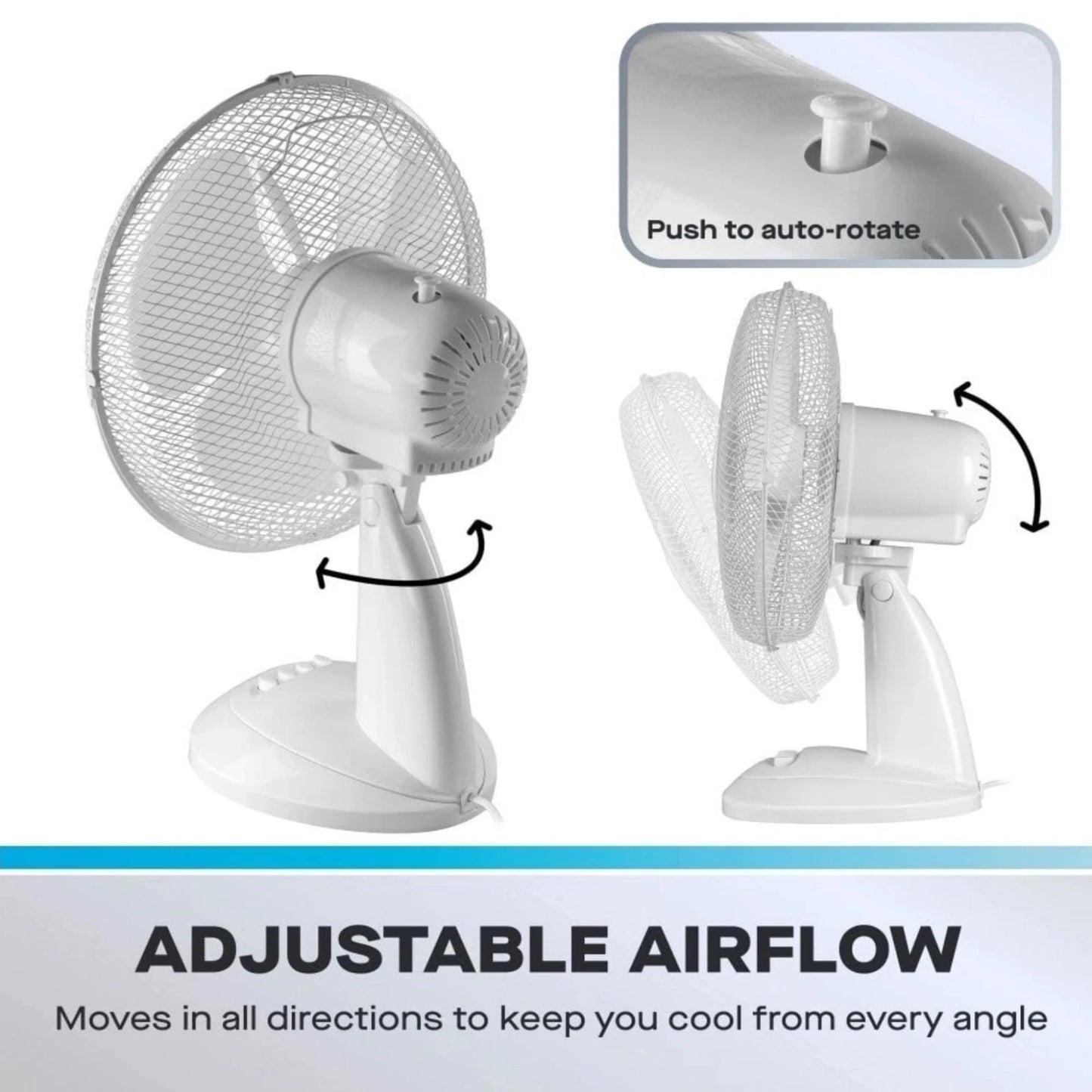 12 Inch Oscillating Desk Fan - DAEWOO