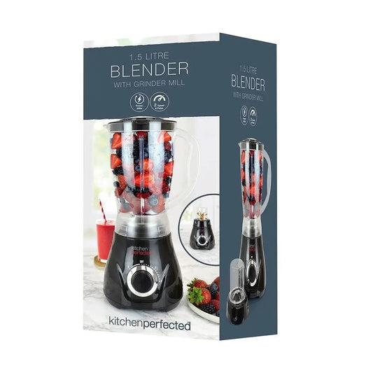 Black Table Blender With Grinder Mill 1.5L - Kitchen Perfected