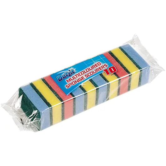 Sponge Scourers Washing up Sponge 10 pack Duzzit - Box of 10