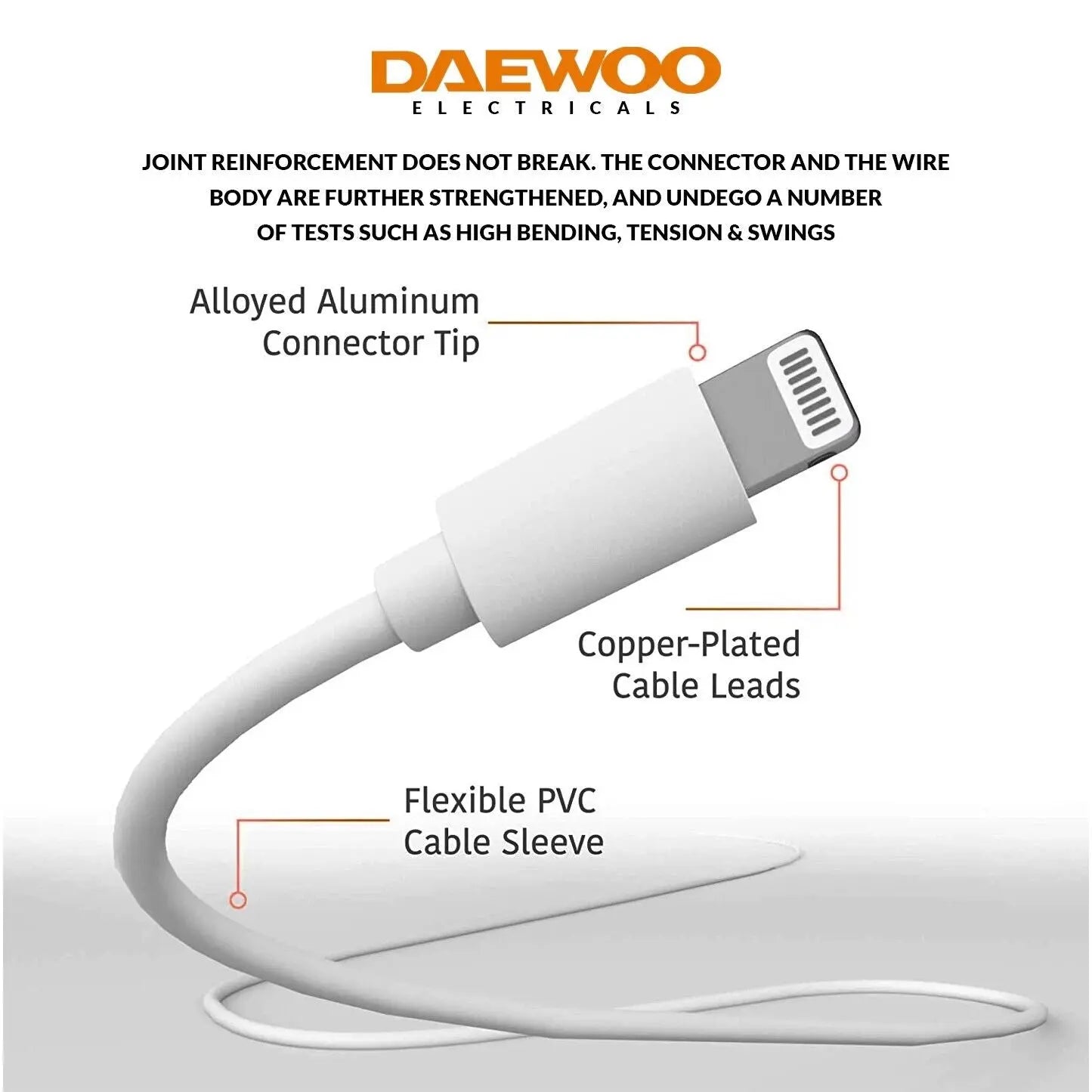IPhone Charging Cable - Daewoo - Pack of 6