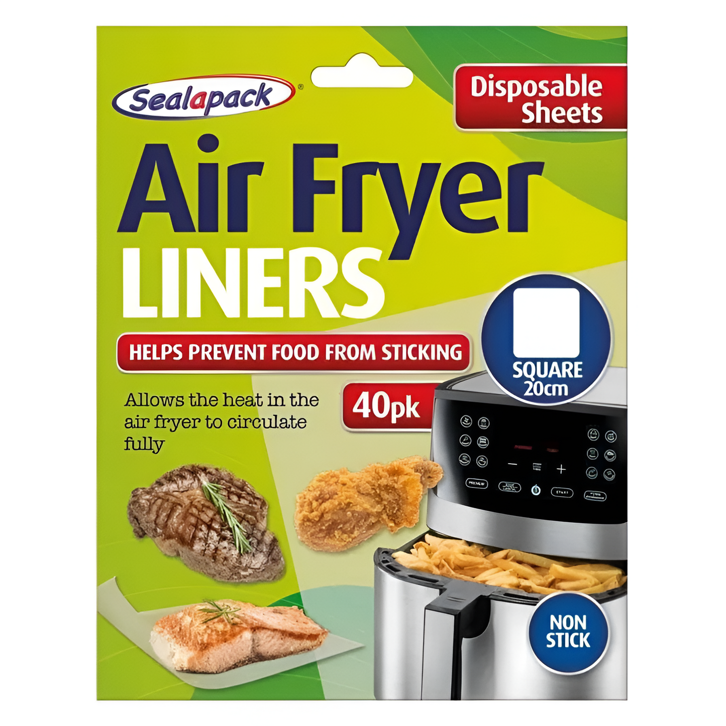 Disposable Air Fryer Liner Square 40 Pack