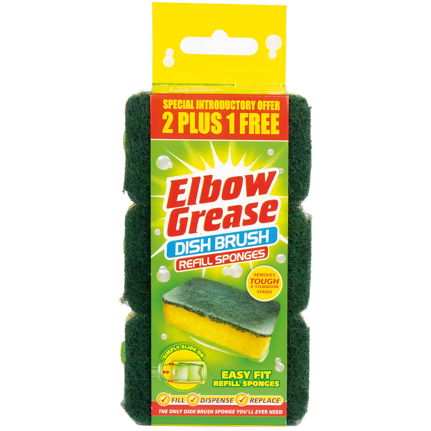 Dish Brush Refill Sponges 3 pack