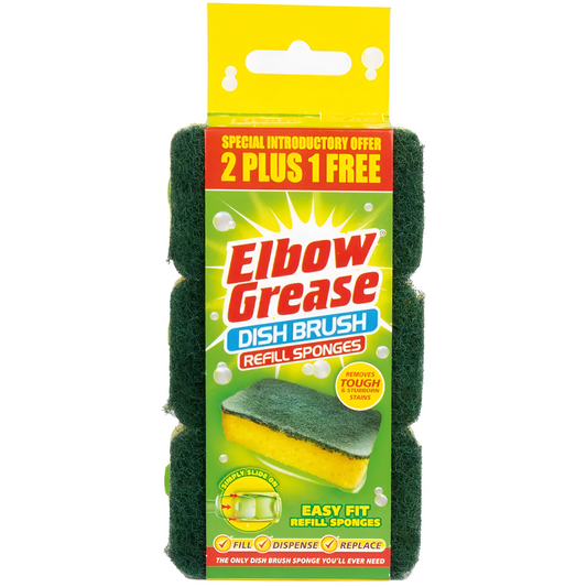 Dish Brush Refill Sponges 3 pack
