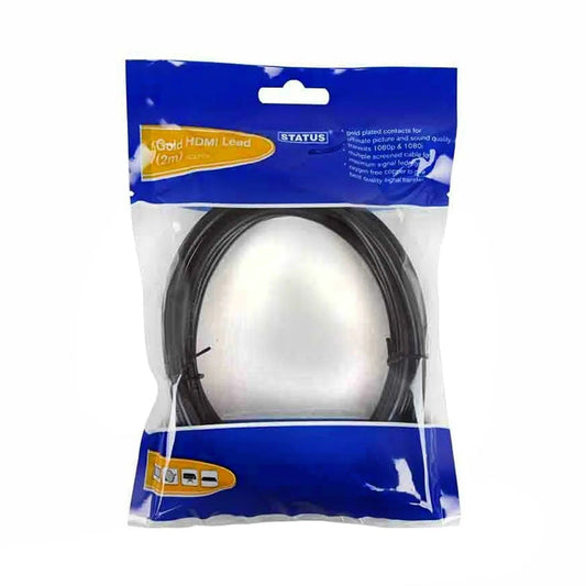 Status Gold Plated TV Lead HDMI To HDMI 2m - Box of 5