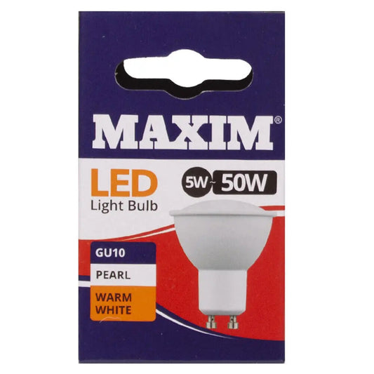 Maxim LED 50w (5w) GU10 Warm White 10 Pack