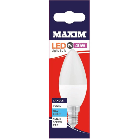 Maxim LED 40w (6w) Candle SES Daylight 10 Pack