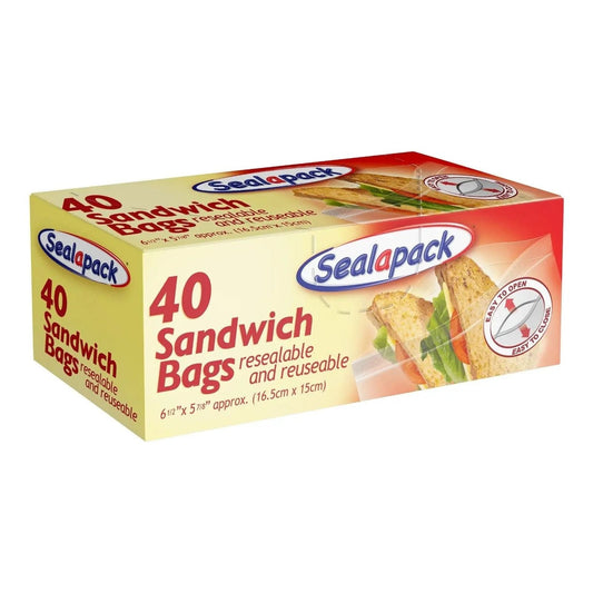 Sandwich Bags 16.5cm x 15cm - 40 Pack - Box of 18