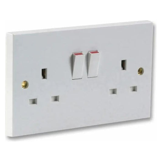 2 Gang Switched Socket Daewoo - Box of 10