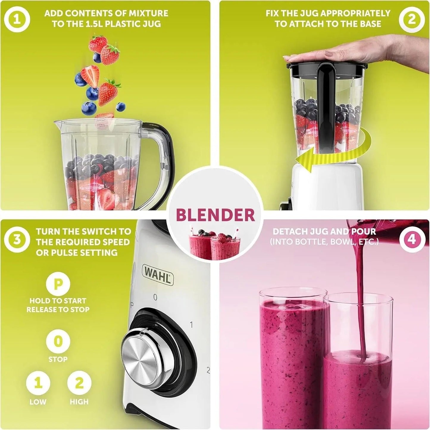 Table Blender and Grinder 1.5L - Wahl