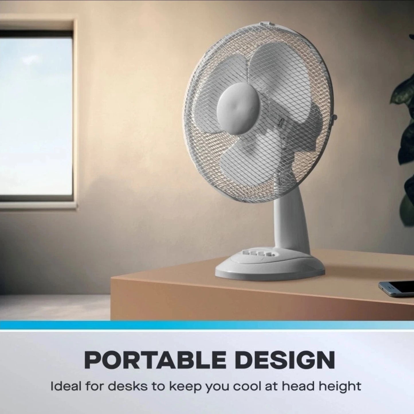 12 Inch Oscillating Desk Fan - DAEWOO