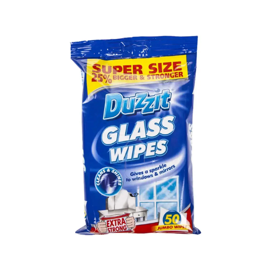 Glass Wipes Jumbo 50 pack Duzzit - Box of 12