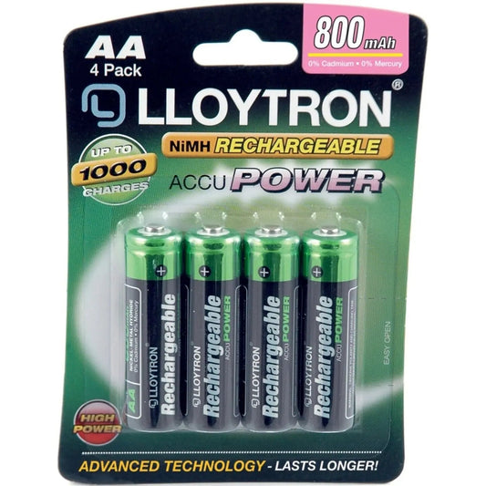 Lloytron Rechargeable AA 800 mAh - Box of 10
