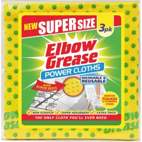 Supersize Cloth 3 pack Elbow Grease - Box of 12