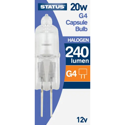 Status 20w Halogen G4 Capsule 1 Pack - Box of 20