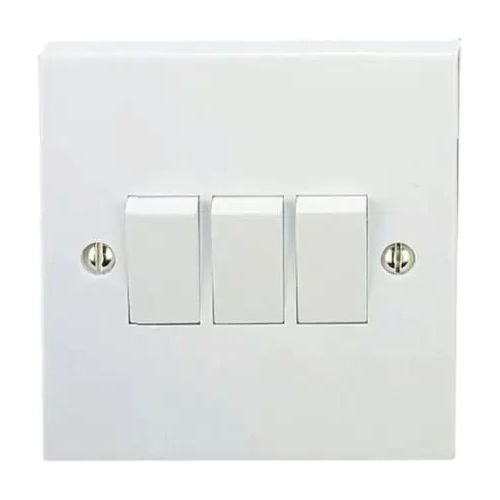3 Gang 2 Way Light Switch - Box of 10