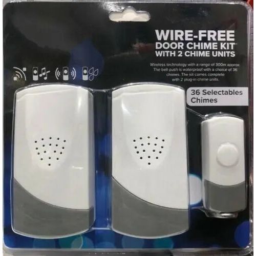 Wire-Free Door Chime Kit With 2 Chime Units - Box of 3