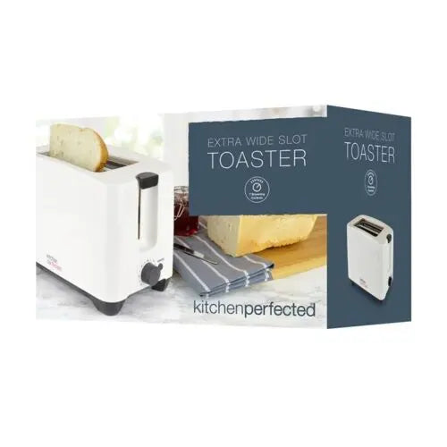 White Extra Wide Slot Toaster- Kitchen Perfected